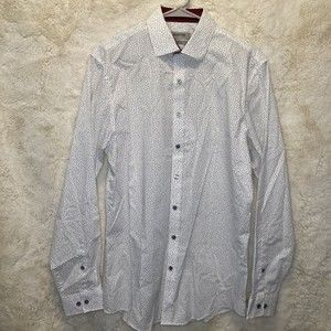 Kenneth Cole Reaction Men’s White Slim Fit Button Up Size M